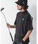 OOPS　吸水速乾ラインモックネックTシャツ