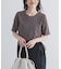 5分袖楊柳カットTシャツ