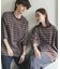 『ユニセックス』ボーダーエクストラルーズTシャツ
