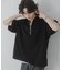 『ユニセックス』ダンボールポンチハーフジップショートスリーブTシャツ