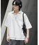 『ユニセックス』ダンボールポンチハーフジップショートスリーブTシャツ