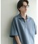『ユニセックス』ダンボールポンチハーフジップショートスリーブTシャツ