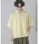 『ユニセックス』ダンボールポンチハーフジップショートスリーブTシャツ