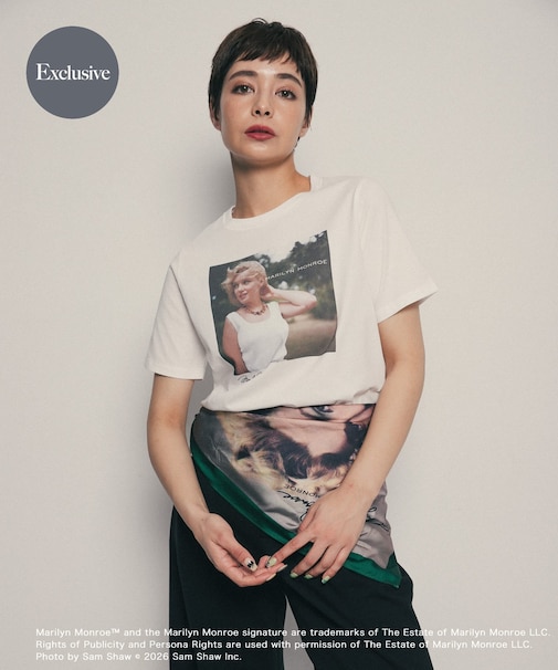 『別注』MARILYNMONROE×SENSE OF PLACE グラフィックTシャツ