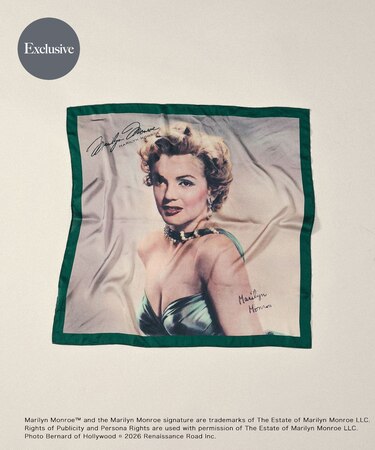 『別注』MARILYNMONROE×SENSE OF PLACE プリントスカーフ