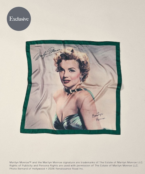 『別注』MARILYNMONROE×SENSE OF PLACE プリントスカーフ