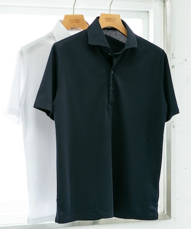 LIFE STYLE TAILOR トリコットセミワイド半袖プルオーバー無地