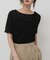 シャーリングシアートップ(5分袖)