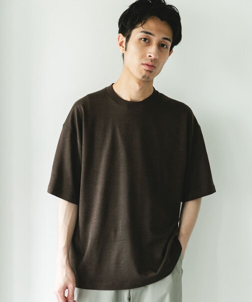 コットンレーヨンクルーネック ショートスリーブ Tシャツ