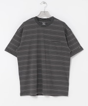 ANOTHER OFFICE O.MULTI STRIPE POCKET T-SHIRTS