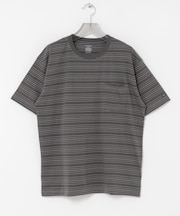 ANOTHER OFFICE O.MULTI STRIPE POCKET T-SHIRTS