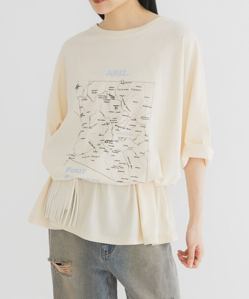 オーバーサイズプリントTEE