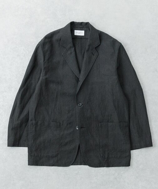 new basic WOOL LINEN SINGLE SHIRTS JACKET