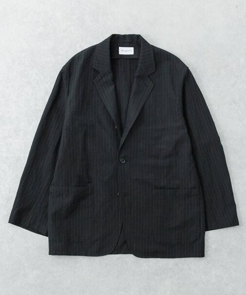 new basic　WOOL LINEN SINGLE SHIRTS JACKET