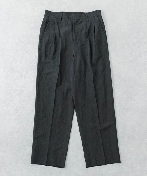 new basic　WOOL LINEN TROUSER