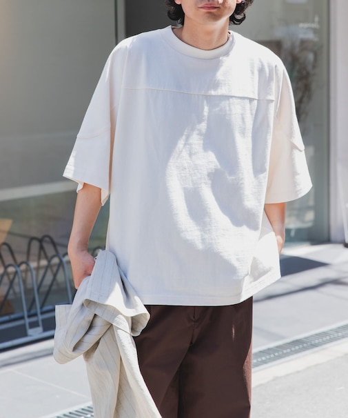 FORK&SPOON　ヘビーウェイトフットボールTシャツ