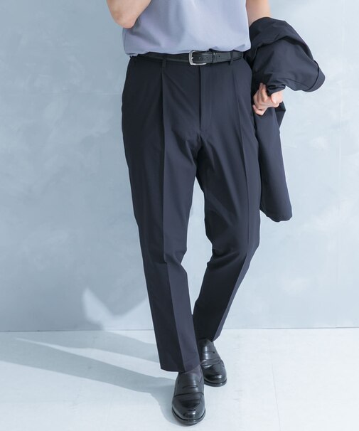 LIFE STYLE TAILOR シアサッカーストレッチパンツ
