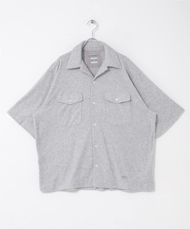 ARMY TWILL PILE OPEN COLLAR SHIRTS