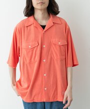 ARMY TWILL PILE OPEN COLLAR SHIRTS