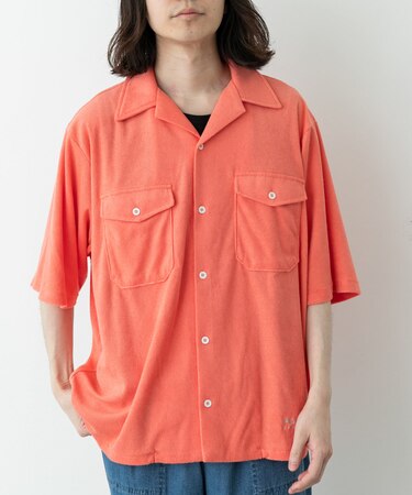 ARMY TWILL PILE OPEN COLLAR SHIRTS