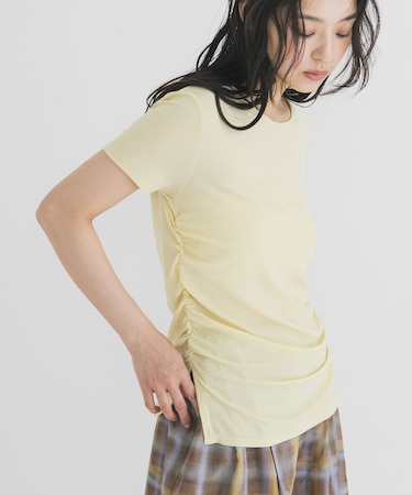 シャーリングスリットTEE
