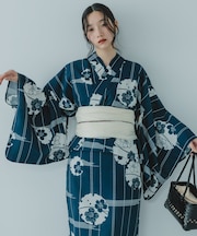 『WEB/一部店舗限定』『接触冷感/速乾』ワンピース浴衣4点セットA
