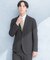 LIFE STYLE TAILOR　リネンライク千鳥柄コンフォータブルジャケット