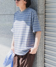 FORK&SPOON PEカノコボーダーショートスリーブTシャツ