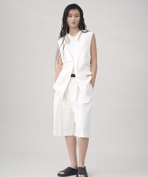 new basic SILK LINEN GILET
