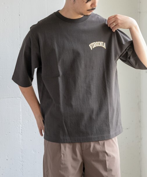 FORK&SPOON フロッキープリントTシャツ