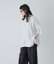 リネンワイドプルオーバーシャツ