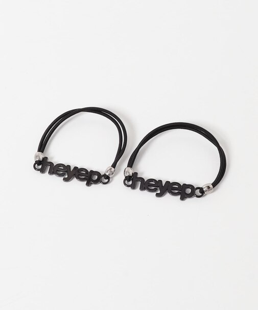 heyep　LOGO HAIR TIES 2-PIECE