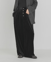 フライボタンベロアパンツ