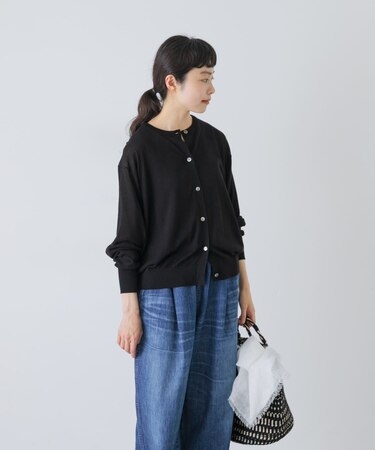 『手洗い可』コットンエアリーカーディガン