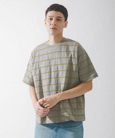 スラブ天竺ボーダーショートスリーブTシャツ