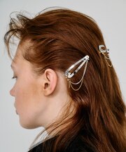 heyep PIERCED CHAIN HAIR CLIP 2-PIECE
