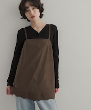 ヘム刺繍スエードライクキャミソール 26AW
