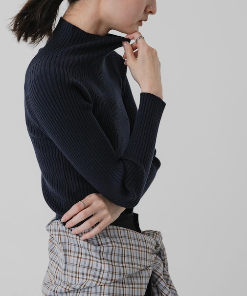 『一部WEB限定カラー』『洗濯可』抗ピルストレッチリブハイネックセーター