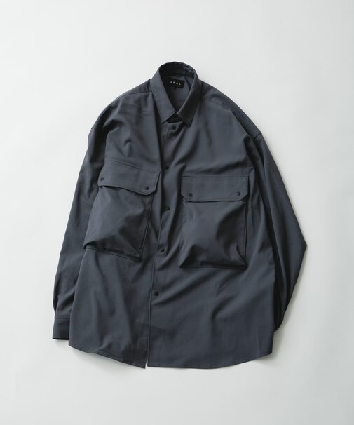 『UVカット／静電気防止／イージーケア』SMOOTH WOOLYLIKE LONG-SLEEVE SHIRTS