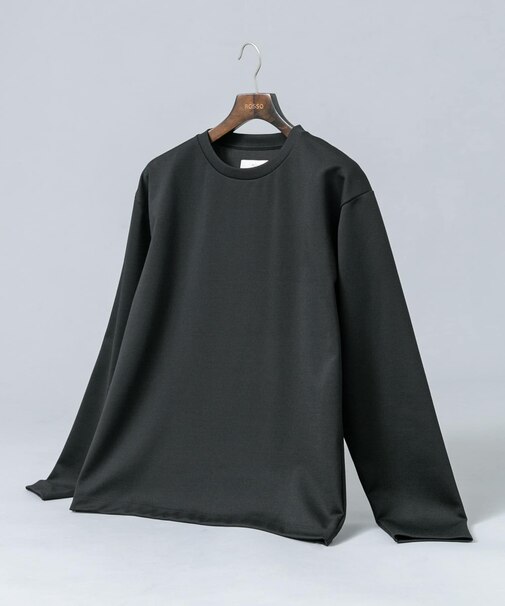 『セットアップ対応／防シワ』ウールジャージークルーネックTシャツ
