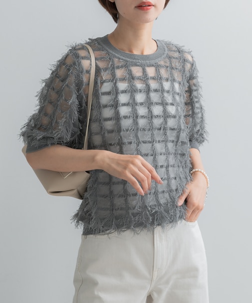 Torrazzo Donna SHEER SHAGGY TOP