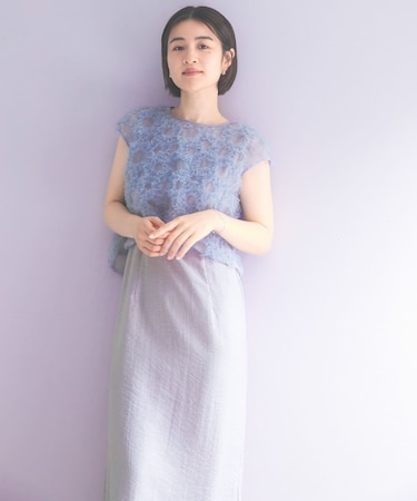 kaene　フラッフィーフラワーコンビドレス