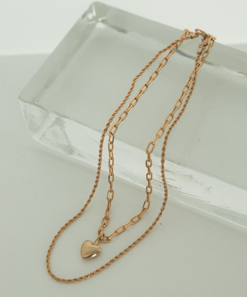 in mood MELT HEART 2P NECKLACE