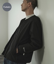 『別注』+phenix WINDSTOPPER by GORE-TEX LABS ノーカラーダウンジャケット