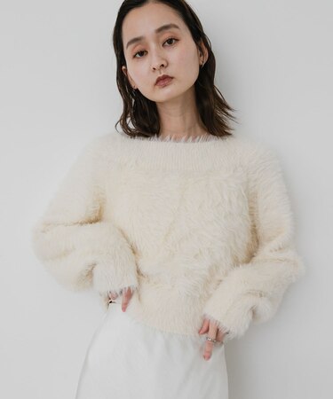 『洗濯可』シャギーフラッフィーセーター