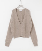 new basic CASHMERE SILK DEEP V-NECK KNIT