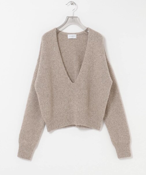 new basic CASHMERE SILK DEEP V-NECK KNIT