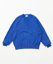 new basic WASHI WOOL V-NECK KNIT