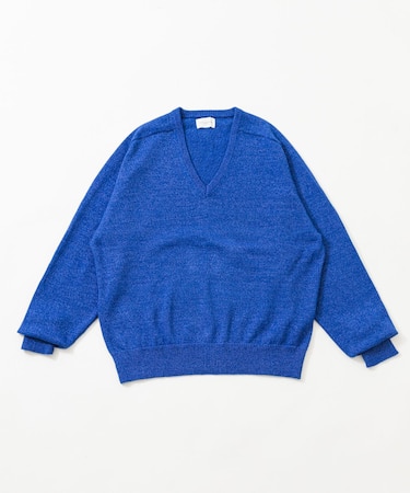 new basic WASHI WOOL V-NECK KNIT