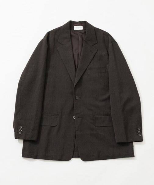 new basic WOOL SILK LINEN SINGLE JACKET
